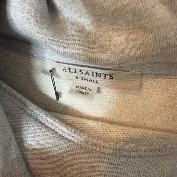 Allsaints Bella Zip Sweatshirt Gray 100% cotton - Picture 4 of 6
